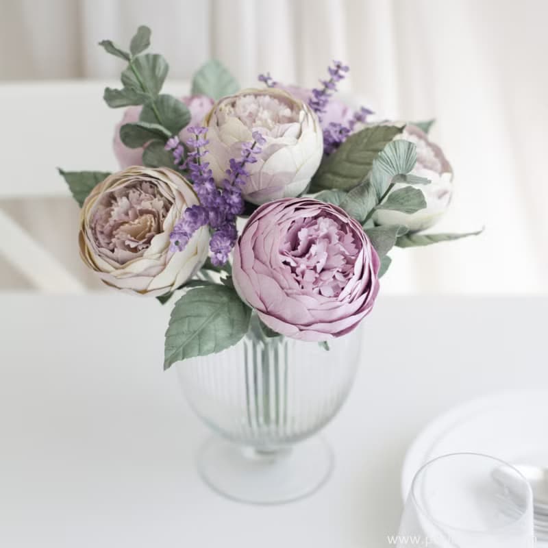 A BUNCH OF LIGHT PURPLE PEONY - Flower Bunch for Decoration