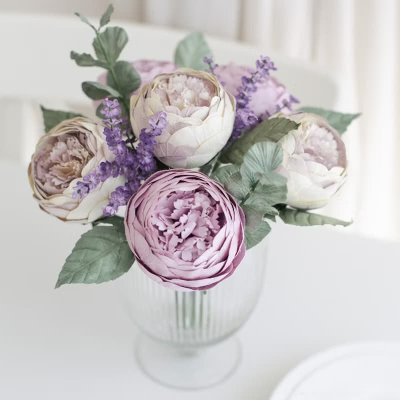A BUNCH OF LIGHT PURPLE PEONY - Flower Bunch for Decoration