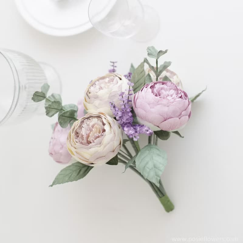 A BUNCH OF LIGHT PURPLE PEONY - Flower Bunch for Decoration