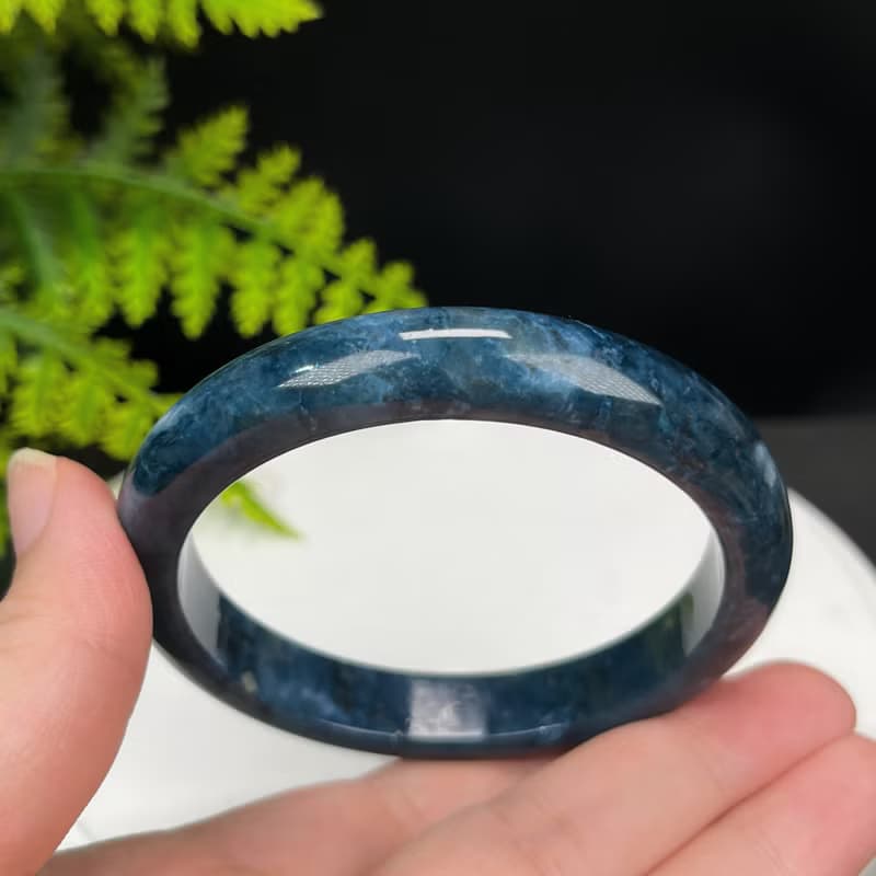 藍線石手鐲 60MM 漸變深藍白 女式手環 守護星座生肖專註自律冥想