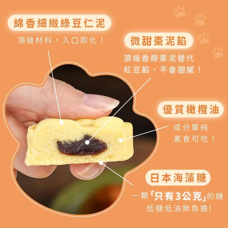 貓掌綠豆冰糕【伴手禮】【端午禮盒】【中秋禮盒】【過年禮盒】