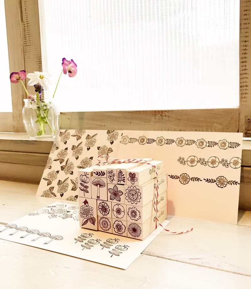 レトロフラワーガーデン　プチスタンプセット