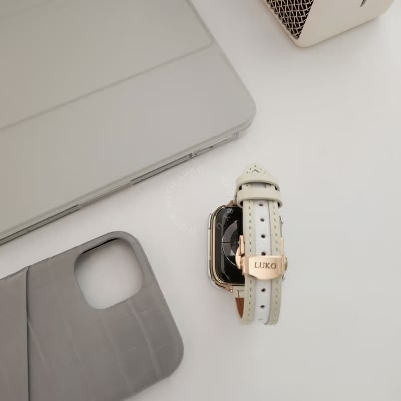 Apple Watch | 訂製感 | 帆布拼接皮不銹鋼錶帶
