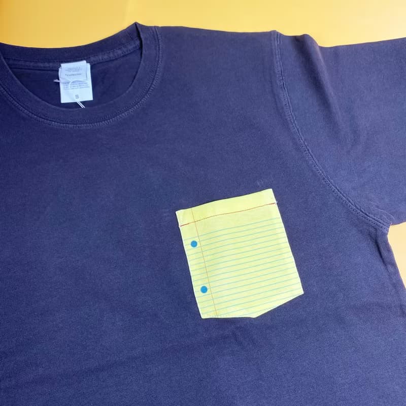 外国のノート柄ポケットTシャツ ユニセックスS〜XXL Tcollector