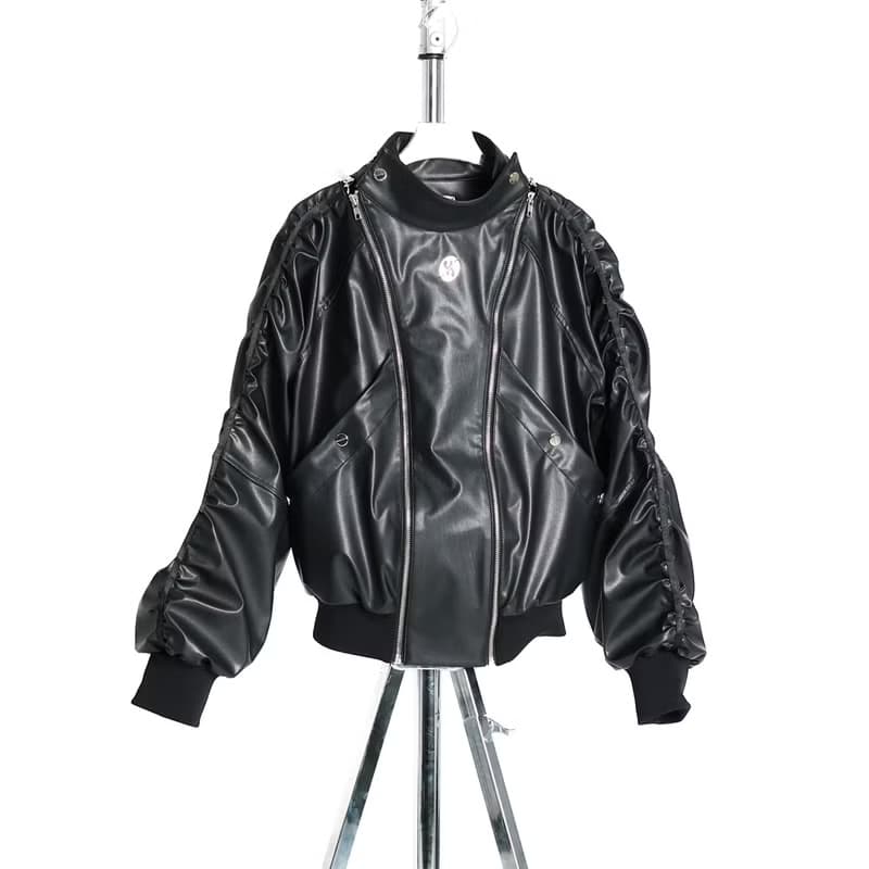 CACTUS VEGAN LEATHER BIKER JACKET