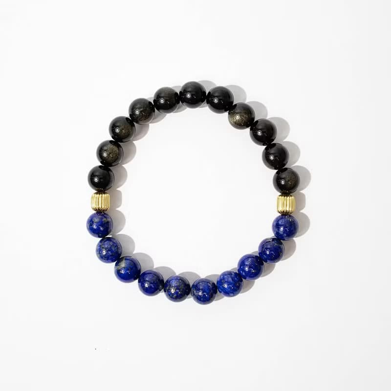 太極 | 海闊天空 | B03青金石黑曜石水晶手鍊