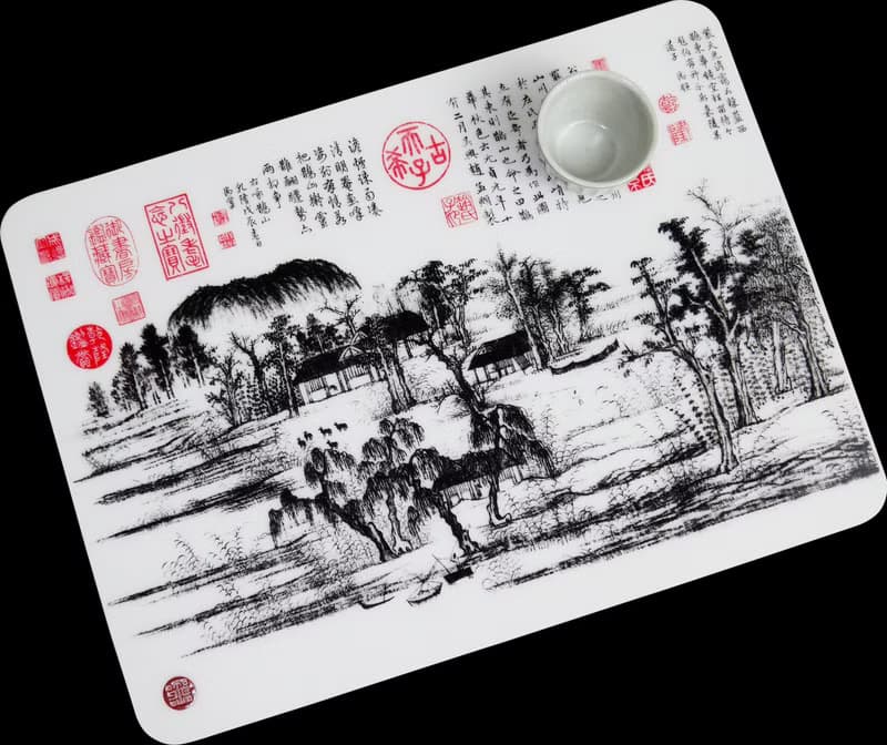 故宮授權 | 鵲華秋色矽膠餐墊-鵲山 (元 趙孟頫鵲華秋色 卷)