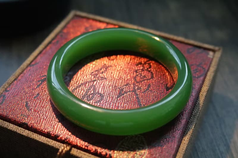 天然和田玉碧玉收藏級手鍊 高檔禮盒裝