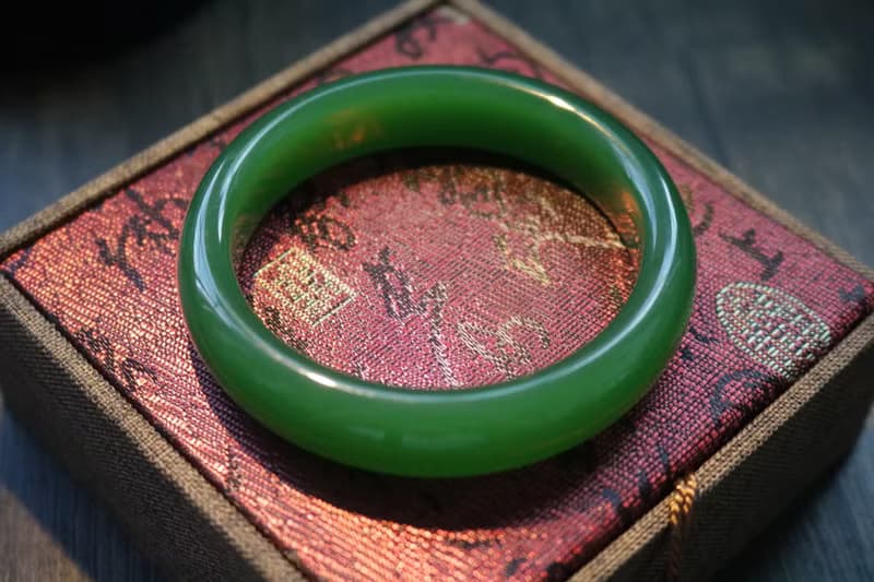 天然和田玉碧玉收藏級手鍊 高檔禮盒裝