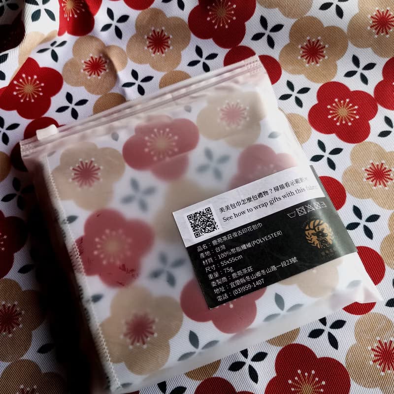 台灣味的復古阿嬤 #茶樹花 印花包巾~環保裝禮物/裝飾/領巾都很美