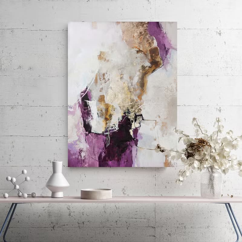 Pink Gold Painting | Pink Gold Abstract | Pink Gold Wall Art | Pink Flow-5