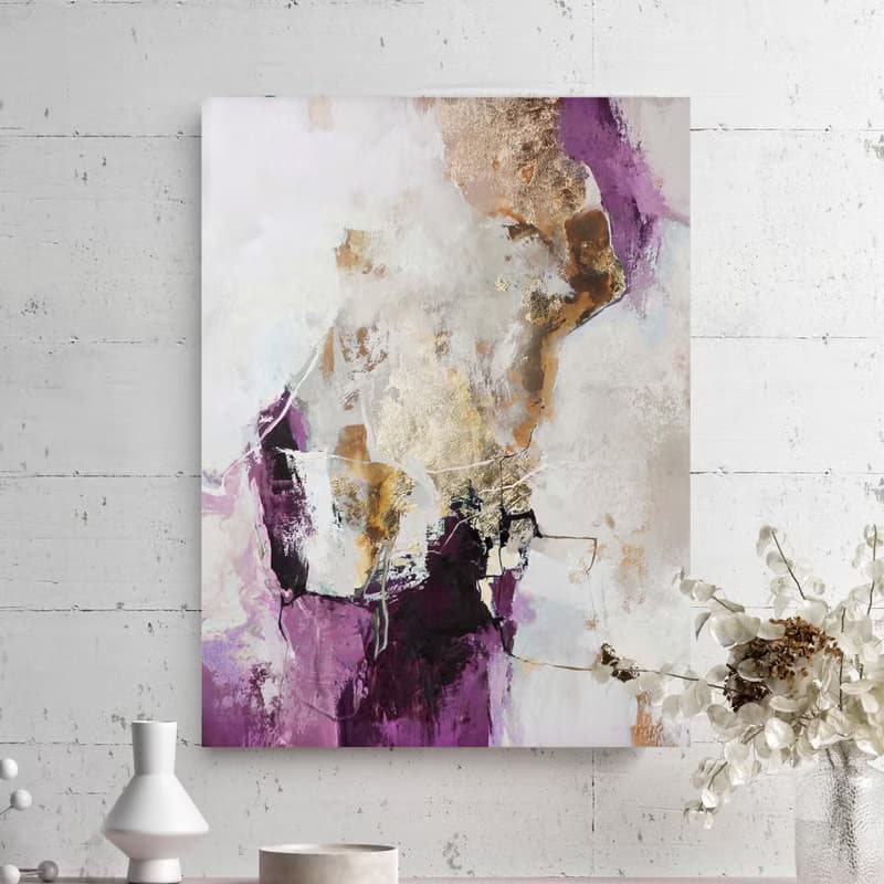 Pink Gold Painting | Pink Gold Abstract | Pink Gold Wall Art | Pink Flow-5