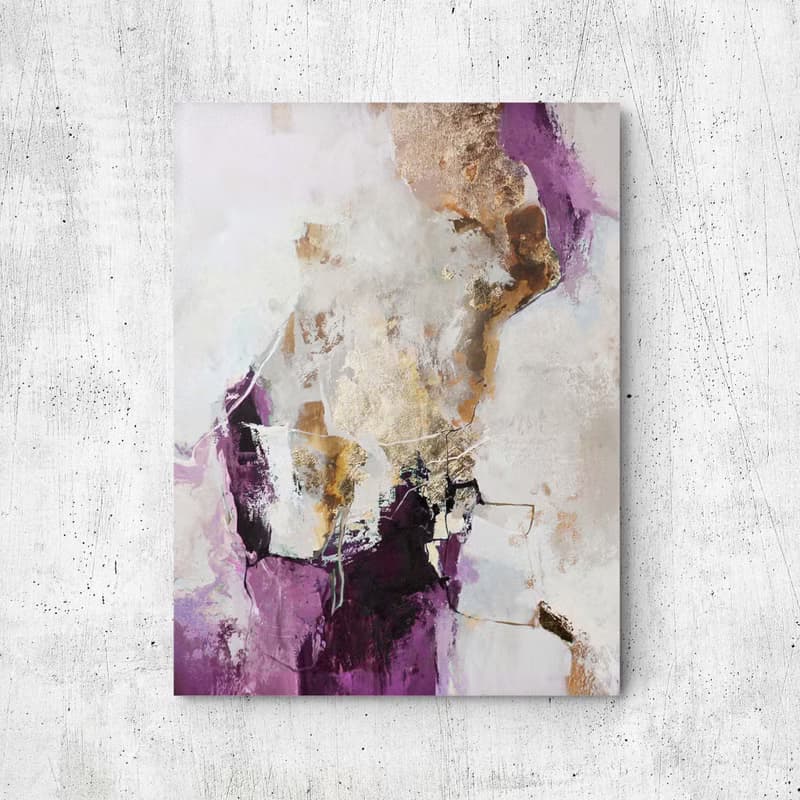 Pink Gold Painting | Pink Gold Abstract | Pink Gold Wall Art | Pink Flow-5