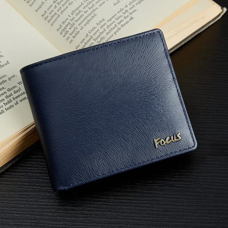 【情人節禮物】真皮RFID防盜皮夾 / 8卡左右翻男短夾 / 男錢包