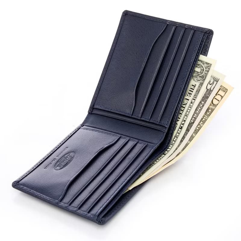 【情人節禮物】真皮RFID防盜皮夾 / 8卡左右翻男短夾 / 男錢包