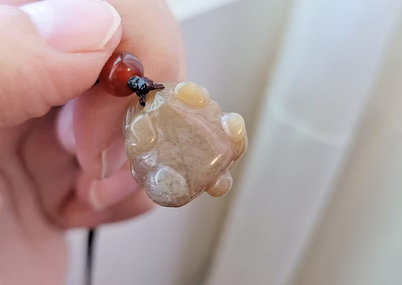 【親翠】天然和田玉 新疆且末紅糖玉 油亮軟澎胖特色 生肖兔項鍊
