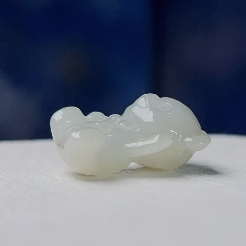 白翡翡翠熊熊 | 天然緬甸玉A貨翡翠 | 送禮