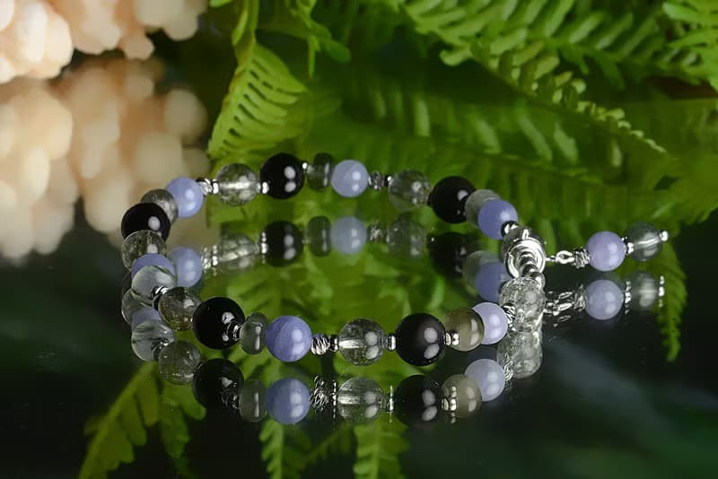 【神山晶礦】月幕林中藍夜/綠髮/丹泉/黑曜石