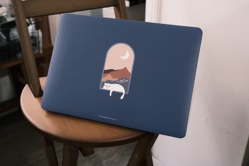午夜藍色 窗邊的厭世貓 電腦殼 MACBOOK CASE