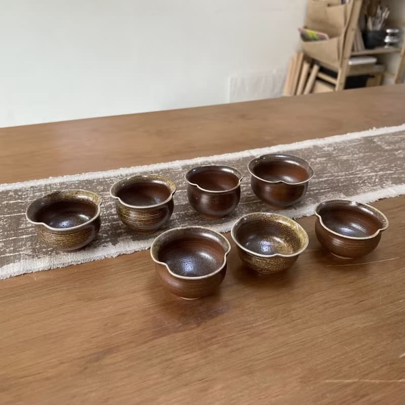 柴燒陶手作 花苞杯