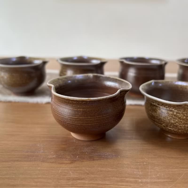 柴燒陶手作 花苞杯