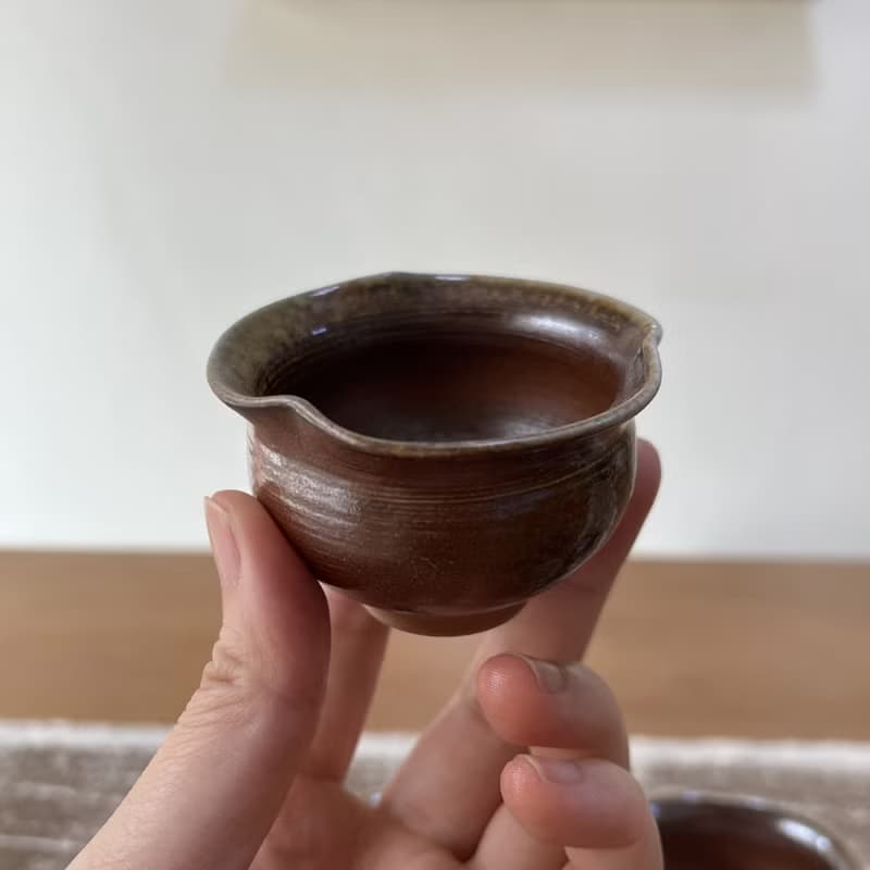 柴燒陶手作 花苞杯