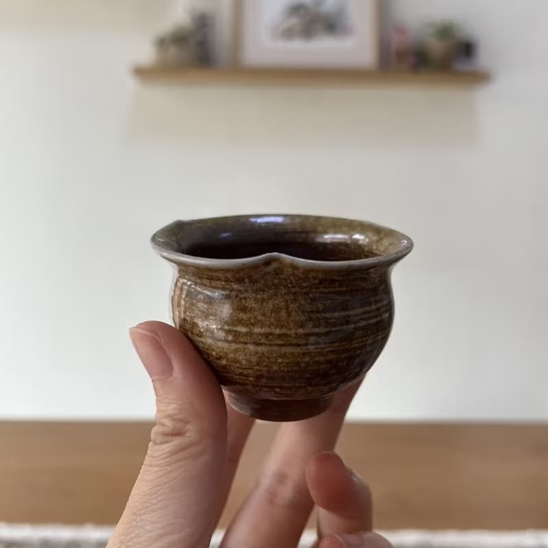 柴燒陶手作 花苞杯