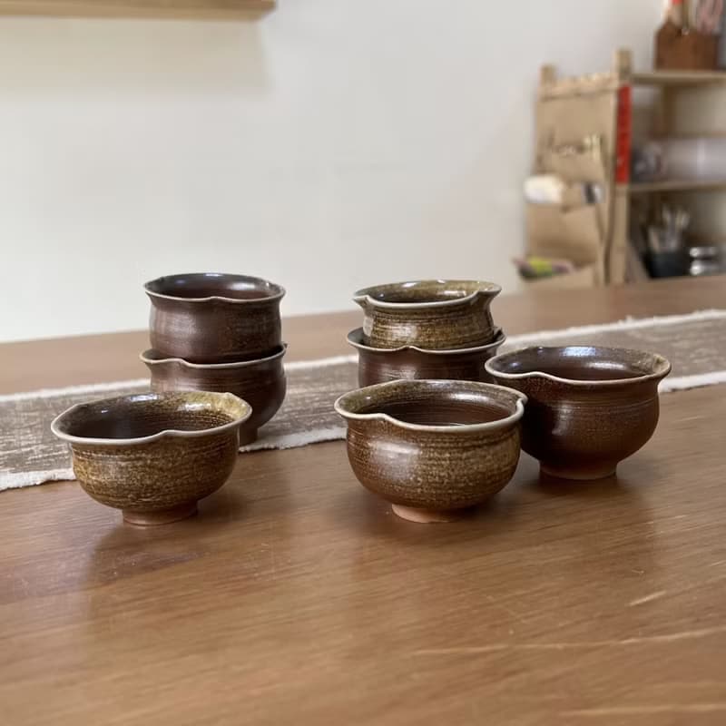 柴燒陶手作 花苞杯