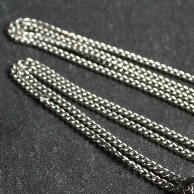 錫×銀項鍊 Stamped Tin Necklace  Fire