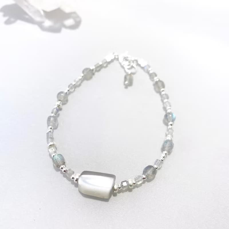 Ops Labradorite bracelet -拉長石/銀月光石/純銀/限定/手鍊