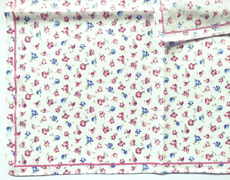 Ralph Lauren Vintage Handkerchief Floral 19.5 x 19.5 inches.