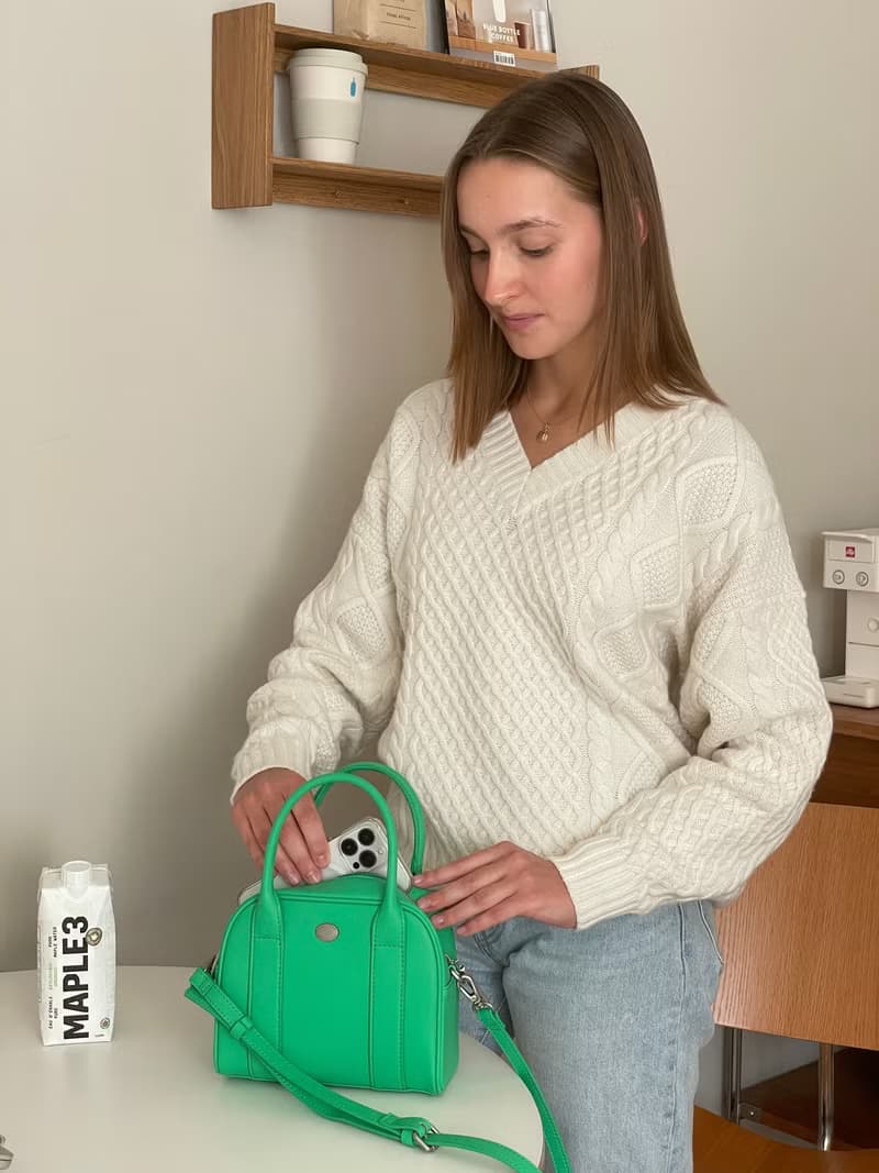 韓國 The Ally | MIA BAG | 綠色 | 牛皮手袋 斜背包