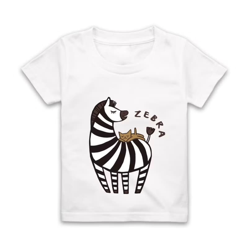 字母Z-ZEBRA短袖T恤-白