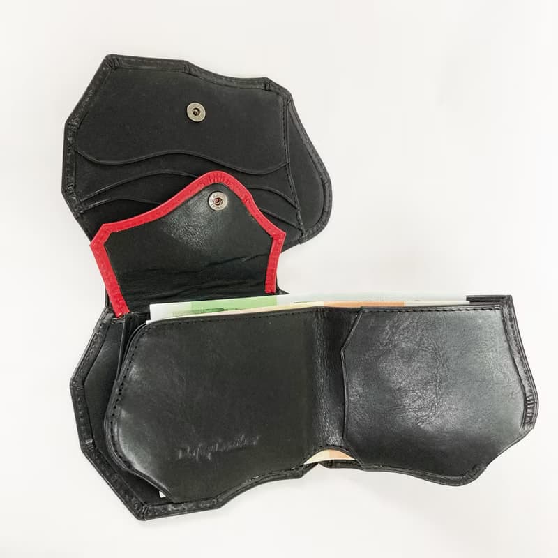 Classic ストーンウォレット 英国産ブライドルレザー×国内産仔牛革　BLACK
