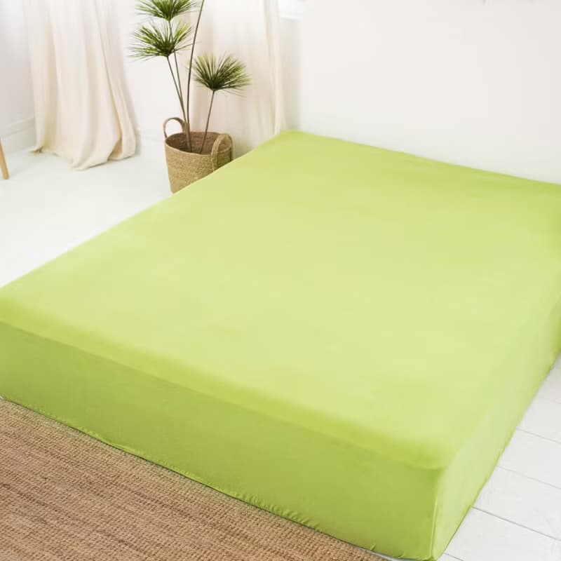 (雙人)UMORFIL膠原蛋白緹花針織寢具-狐狸點點/抹茶綠∣四件組