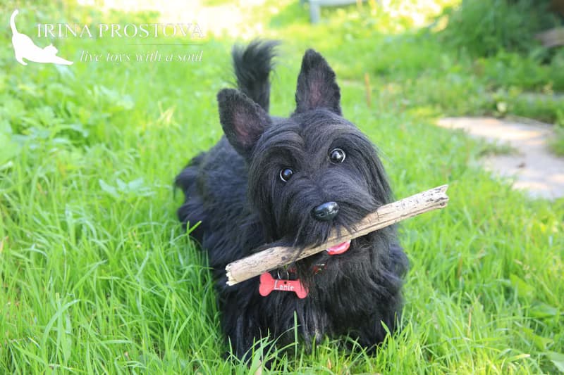 Scottish Terrier realistic plush toy