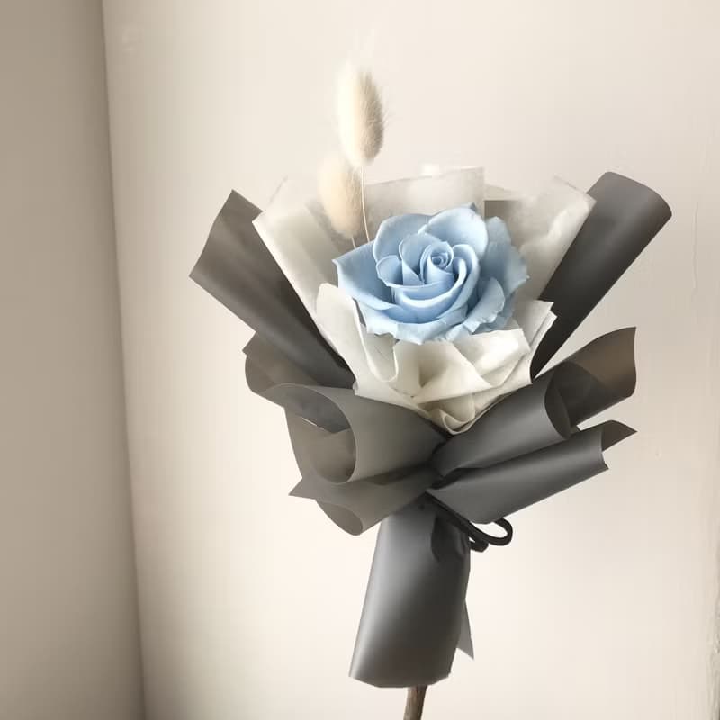 單朵永生花玫瑰花束 畢業花束 情人節花束 生日 週年 求婚