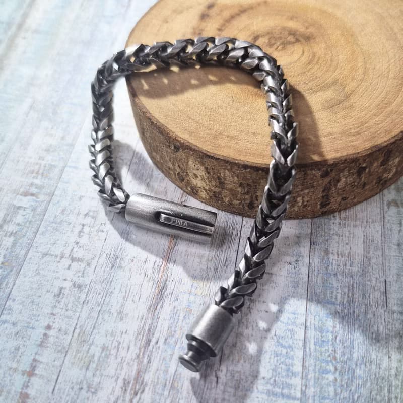 【比法一生】鋼手鍊— 嶺鍊  抗過敏 可洗澡 無須保養