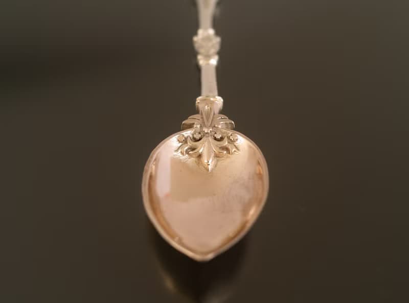 Japan Quality | inGod jewels 珈琲スプーン クロスハートフラワー シルバー製 誕生石