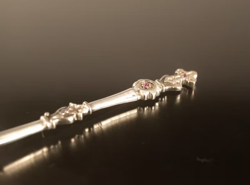 Japan Quality | inGod jewels 珈琲スプーン クロスハートフラワー シルバー製 誕生石