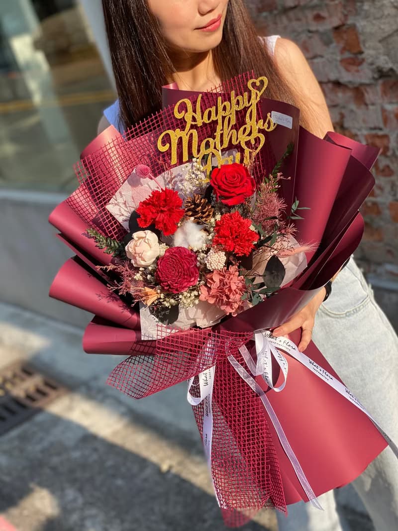 母親節花束\康乃馨花束\永生花花束 大型花束