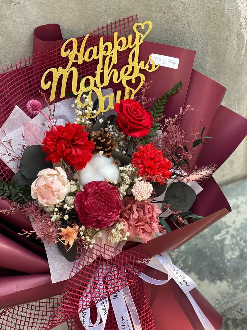 母親節花束\康乃馨花束\永生花花束 大型花束