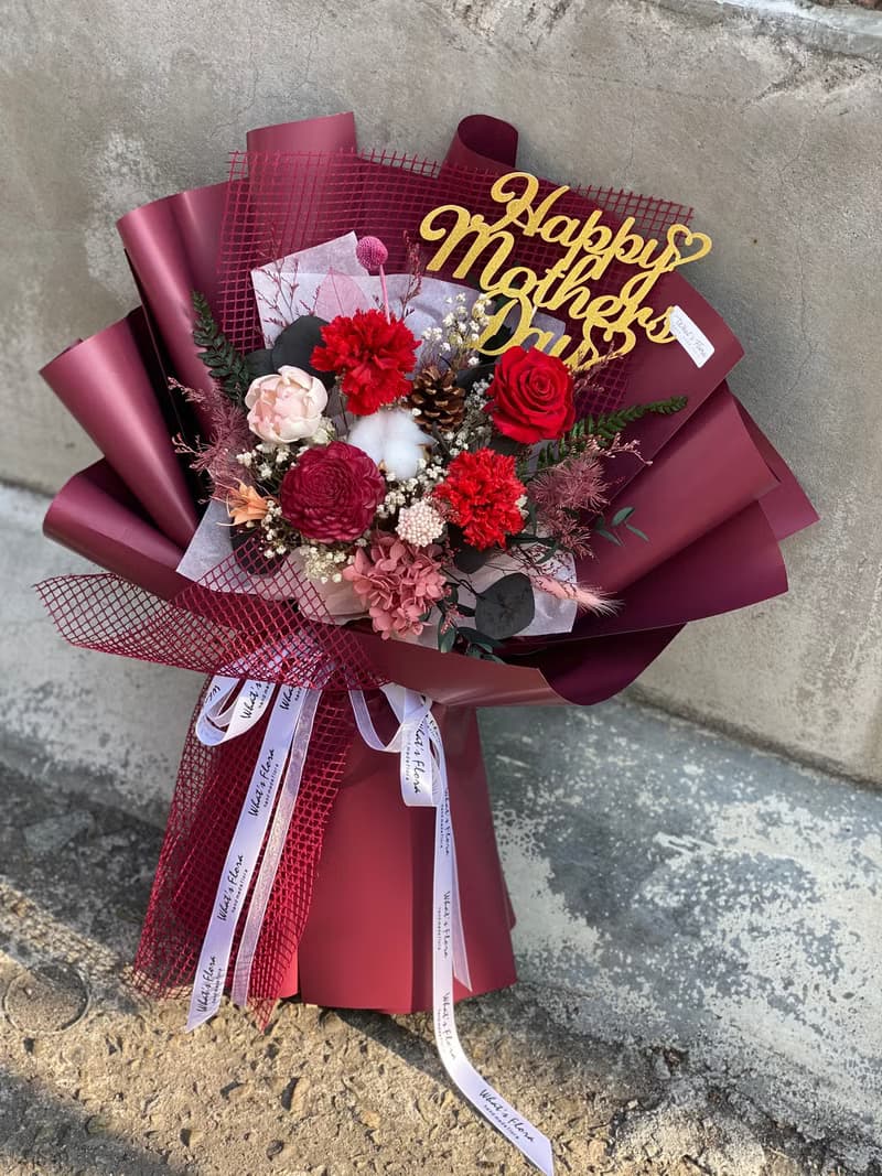 母親節花束\康乃馨花束\永生花花束 大型花束