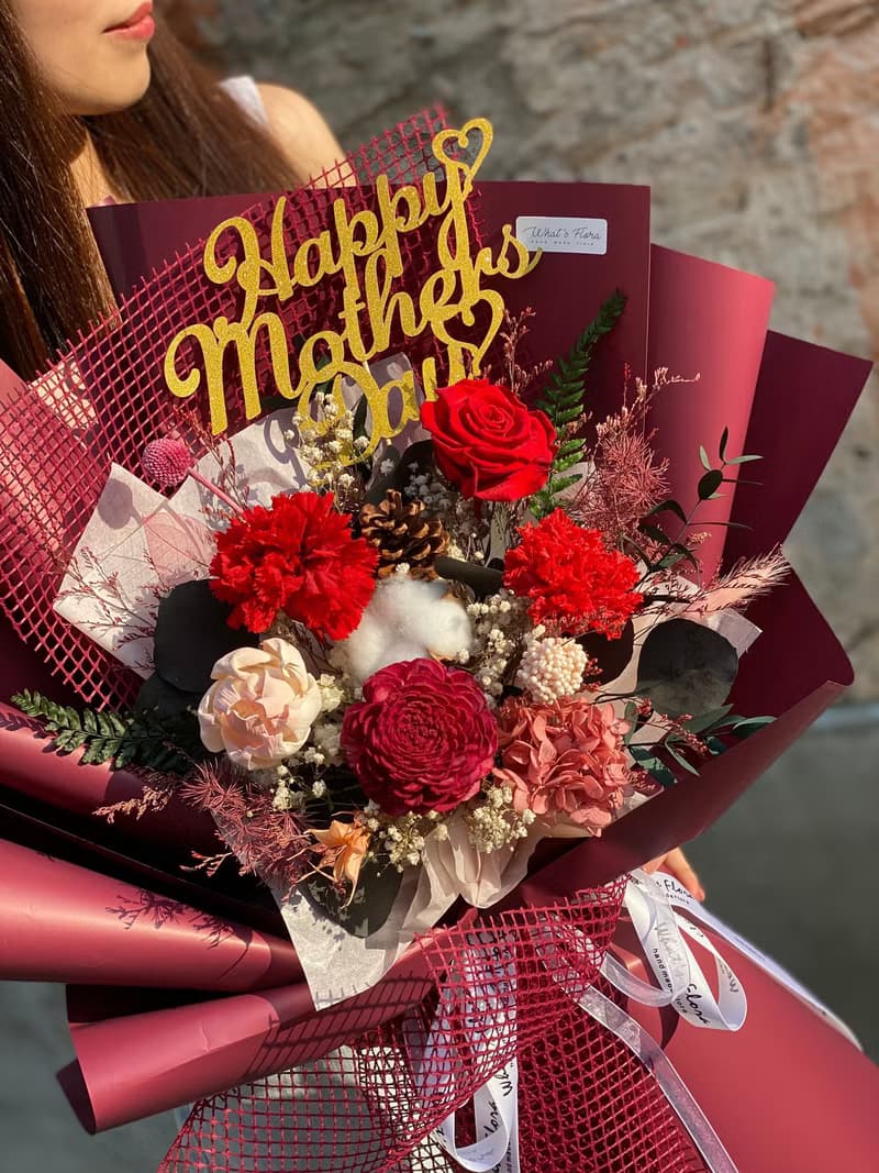 母親節花束\康乃馨花束\永生花花束 大型花束