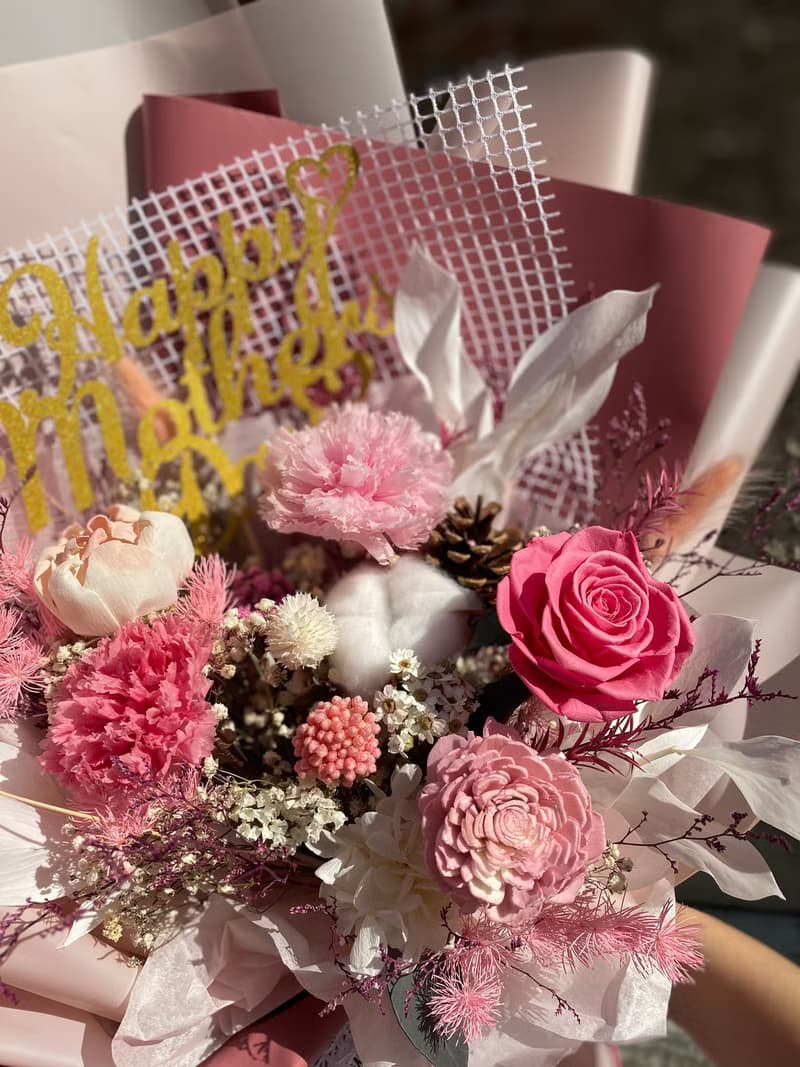 母親節花束\康乃馨花束\永生花花束 大型花束