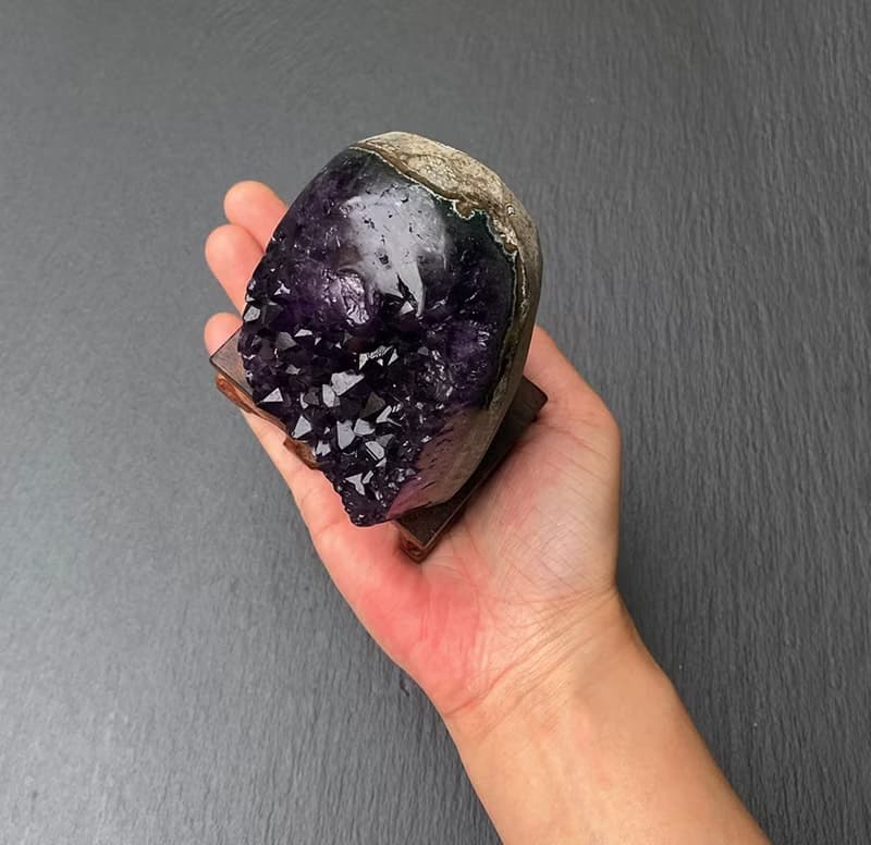 天然原礦頂級帝王紫 紫晶鎮 紫晶簇 紫水晶 開運財運水晶消磁手鍊