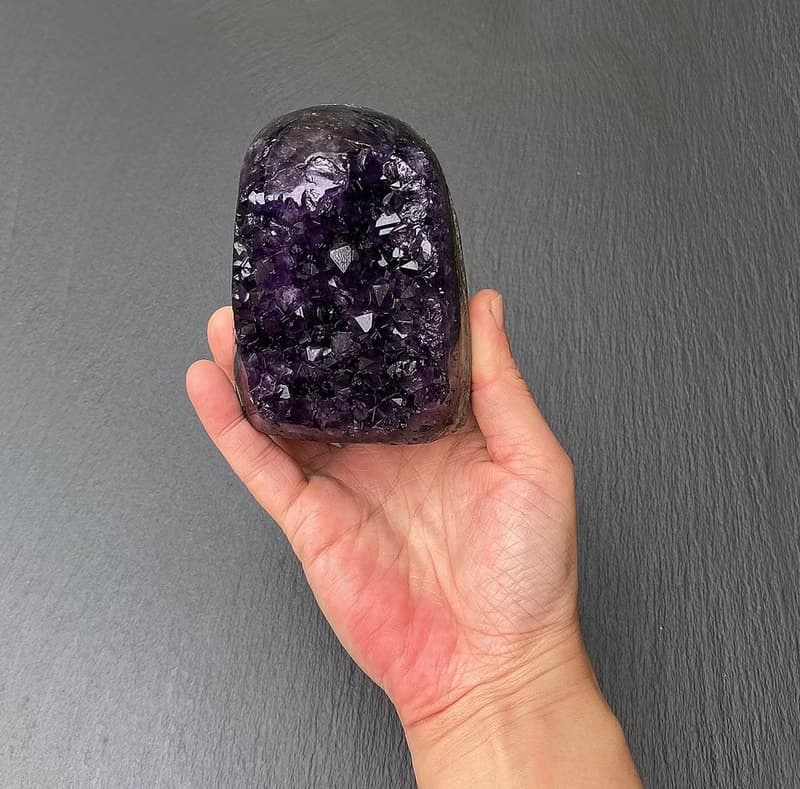天然原礦頂級帝王紫 紫晶鎮 紫晶簇 紫水晶 開運財運水晶消磁手鍊