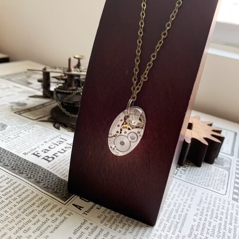 Steampunk 凍結時光60年代古董機芯項鍊