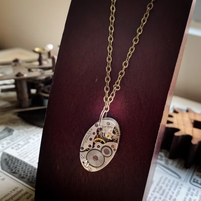 Steampunk 凍結時光60年代古董機芯項鍊