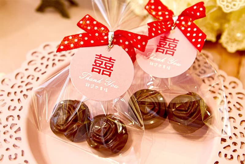 濃情玫瑰巧克力(二入)喜糖包 婚禮小物 二次進場 擺桌禮 送客喜糖